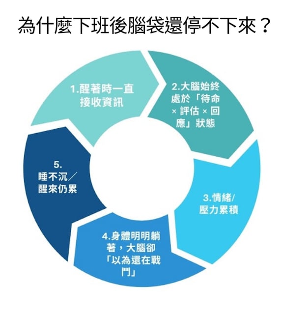 五個大腦運作惡性循環的圖解